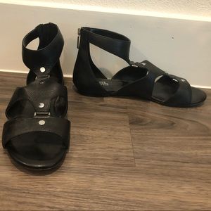 Karl Lagerfeld Leather Gladiator Sandals